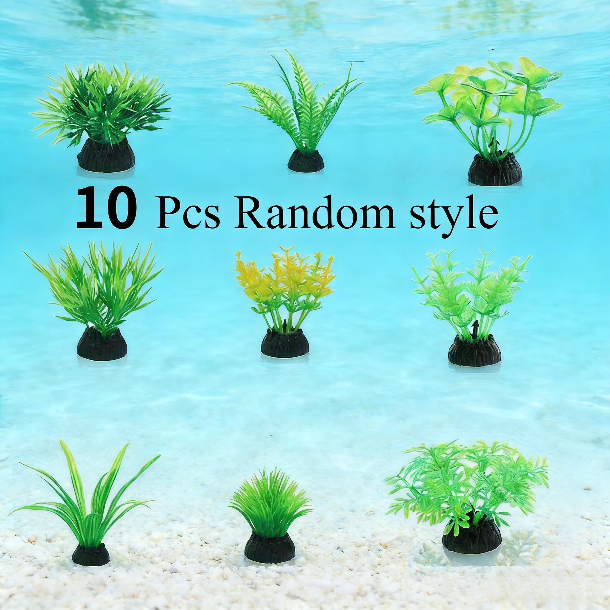 Aquarium Plant Grass - 10 szt. Zielone sztuczne rośliny do